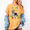 My Birthday Colorful Costume Boston Terrier Party Women's Comfort Colors T-Shirt Mustard