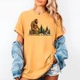 Boston Terrier Bigfoot Dog Walking Dog Mom Dad Kids Women's Comfort Colors T-Shirt Mustard