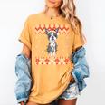 Boston Terrier Dog Santa Hat Men Kids Ugly Christmas Light Women's Comfort Colors T-Shirt Mustard
