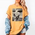 Boston Terrier Dog UFO Alien Extraterrestrial Selfie Women's Comfort Colors T-Shirt Mustard
