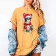 Boston Terrier Dog Ugly Christmas Dog Xmas For Men Women Kids Women's Comfort Colors T-Shirt Mustard