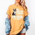 Boston Terrier Dog Women's Comfort Colors T-Shirt Mustard