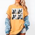 Boston Terrier Dogs With Sunglasses Photo Pets Meme Women's Comfort Colors T-Shirt Mustard
