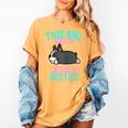 Boston Terrier This Girl Runs On Jesus And Boston Terriers Women's Comfort Colors T-Shirt Mustard