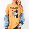 Boston Terrier Grandma Mother's Day Dog Mom Women's Comfort Colors T-Shirt Mustard