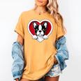 Boston Terrier Heart Cute Puppy Lover Or Dog Owner Women's Comfort Colors T-Shirt Mustard