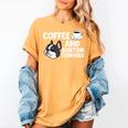 Boston Terrier Lover Coffee And Boston Terriers Women's Comfort Colors T-Shirt Mustard