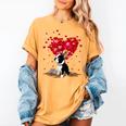 Boston Terrier Lover Heart Shape Boston Terrier Valentine Women's Comfort Colors T-Shirt Mustard