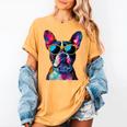 Boston Terrier Lovers Pop Art Boston Terrier Women's Comfort Colors T-Shirt Mustard