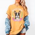 Boston Terrier Mom Mother's Day Women's Comfort Colors T-Shirt Mustard