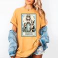 The Boston Terrier Mom Skeleton Spooky Season Halloween Women's Comfort Colors T-Shirt Mustard