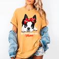 Boston Terrier Mum Dog Woman Idea Women's Comfort Colors T-Shirt Mustard