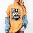 Boston Terrier Ramen Noodles Japanese Art Retro Ocean Waves Women's Comfort Colors T-Shirt Mustard