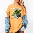 Boston Terrier Santa Claus Hat Merry Christmas Dog X-Mas Women's Comfort Colors T-Shirt Mustard