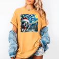 Boston Terrier Santa Starry Night Van Gogh Christmas Dog Men Women Kids Women's Comfort Colors T-Shirt Mustard