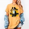 Boston Terrier s Mid-Century Modern Art s Street Grunge Women's Comfort Colors T-Shirt Mustard