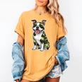 Camo Boston Terrier Pet Owner Camouflage Dog Lover Women's Comfort Colors T-Shirt Mustard