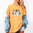 Christmas Boston Terrier Santa Dog Lover Women's Comfort Colors T-Shirt Mustard