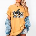 Cute Halloween Boston Terrier Dogs Witch Hat Ghost Dog For Men Women Kids Women's Comfort Colors T-Shirt Mustard