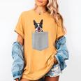 Dog In Your Pocket Boston Terrier For Men Women Girls Kids Women's Comfort Colors T-Shirt Mustard