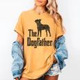 The Dogfather Boston Terrier Dog Funny Dog Gift T-Shirt For Men Women Girls Kids Women's Comfort Colors T-Shirt Mustard