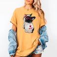 Girls I Heart Mom Love Mama Boston Terrier Dog Lover Women's Comfort Colors T-Shirt Mustard