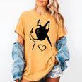 I Love My Boston Terrier Dog With Heart Women's Comfort Colors T-Shirt Mustard