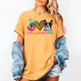 Peace Love Boston Terrier Tie Dye Dog Lover For Men Women Girls Kids Women's Comfort Colors T-Shirt Mustard