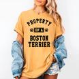 Property Of Boston Terrier Boston Terrier Shirt Women's Comfort Colors T-Shirt Mustard