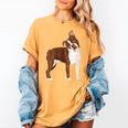 Red Boston Terrier Dog Women's Comfort Colors T-Shirt Mustard
