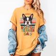 Retro Boston Terrier Dad Women's Comfort Colors T-Shirt Mustard