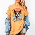 Retro Life Is Better With Boston Terrier Mom Dog Lover Women's Comfort Colors T-Shirt Mustard