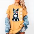 USA Flag Boston Terrier Best Dog Mom Ever 2025 Women's Comfort Colors T-Shirt Mustard