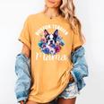 Watercolor Floral Boston Terrier Mama Dog Lover Mother's Day For Men Women Girls Kids Women's Comfort Colors T-Shirt Mustard