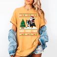 Xmas Tree Lighting Santa Riding Boston Terrier Christmas Women's Comfort Colors T-Shirt Mustard