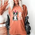 8 Years Old Birthday Boston Terrier Dog Lover 8th Party Kid Women's Comfort Colors T-Shirt Yam