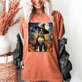 Aesthetic Halloween Boston Terrier Dog Witch Pumpkin For Men Women Kids Women's Comfort Colors T-Shirt Yam