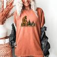 Boston Terrier Bigfoot Dog Walking Dog Mom Dad Kids Women's Comfort Colors T-Shirt Yam
