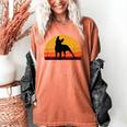 Boston Terrier Bostie Sunset Retro Dog Pet Mom Dad Women's Comfort Colors T-Shirt Yam