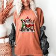 Boston Terrier Christmas Dogs Santa Reindeer Elf Women's Comfort Colors T-Shirt Yam