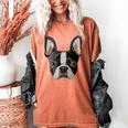 Boston Terrier Cute Puppy Face Dog Lover Pet Owner Women's Comfort Colors T-Shirt Yam
