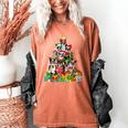 Boston Terrier Dog Christmas Tree Lights Xmas Pajama For Men Women Kids Women's Comfort Colors T-Shirt Yam