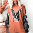 Boston Terrier Dog Motif Pet Illustration Boston Terrier For Men Women Kids Women's Comfort Colors T-Shirt Yam