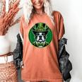 Boston Terrier Dog St Patricks Day Irish Pet Lover Men Women Kids Women's Comfort Colors T-Shirt Yam