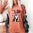 Boston Terrier Dog Valentine's Day Dog Owner Valentine Women's Comfort Colors T-Shirt Yam