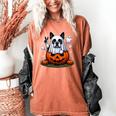 Boston Terrier Ghost Boo Halloween Kids Women's Comfort Colors T-Shirt Yam
