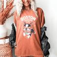 Boston Terrier Girl Cute Cartoon For Dog Owners Pet Terrier Women's Comfort Colors T-Shirt Yam