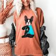 Boston Terrier I Love Mom Apparel Women's Comfort Colors T-Shirt Yam