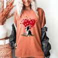 Boston Terrier Lover Heart Shape Boston Terrier Valentine Women's Comfort Colors T-Shirt Yam