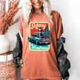 Boston Terrier Merry Christmas Tree Truck Santa Dog X-Mas Women's Comfort Colors T-Shirt Yam